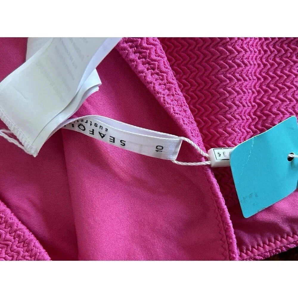 Seafolly Women's Pink Sea Dive High Waisted Bottom Swimwear AUS 10 /‎ US 6 NEW